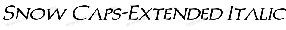 Snow Caps-Extended Italic字体转换